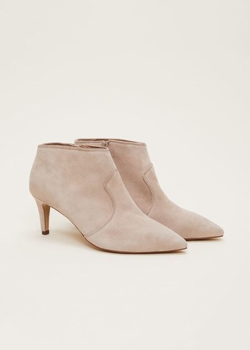 Phase Eight Panelled Boots Beige Canada | UOITAK-946